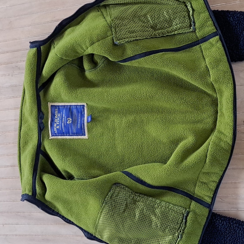 Vintage Abercrombie & Fitch Zip Chunky Original Authentic Sherpa Fleece Jacket - Picture 5 of 8